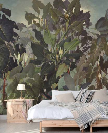 leafy jungle illustration wallpaper leafy jungle illustration wallpaper