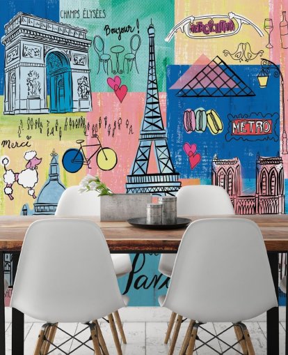 fond d'écran illustration paris
