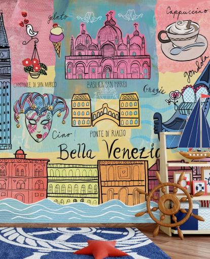 fond d'écran coloré illustration de Venise