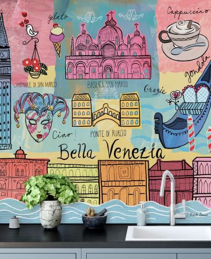 fond d'écran coloré illustration de Venise