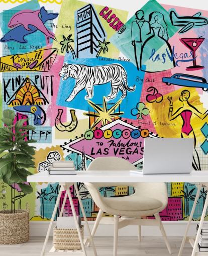 las vegas värikäs kuva tapetti