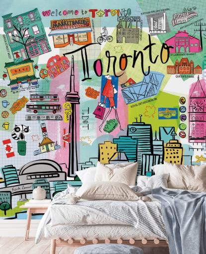 papel pintado colorido toronto