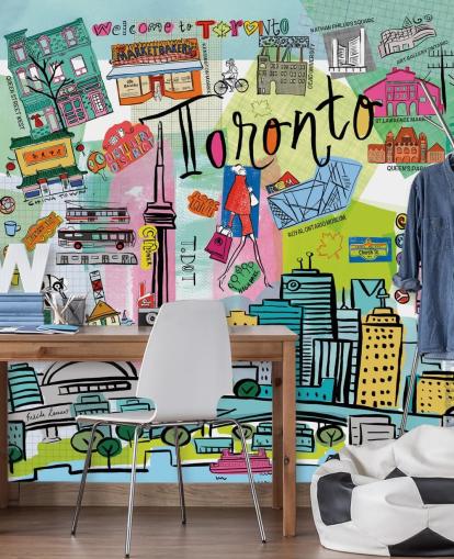 fargerik toronto tapet