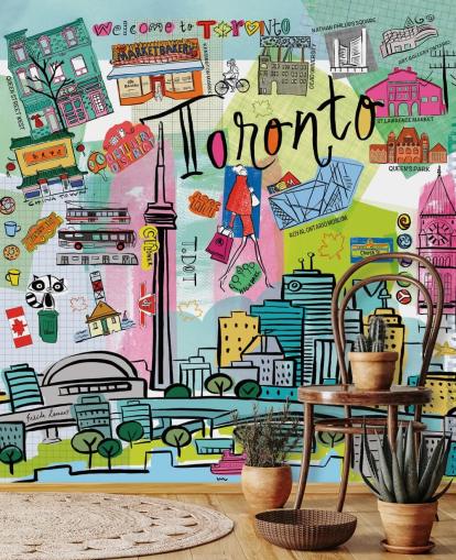bunte Toronto Tapete