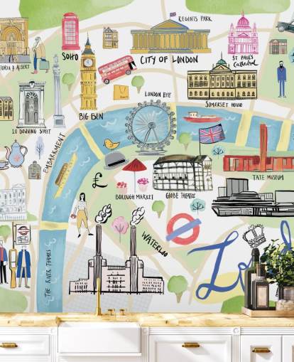 ilustración pastel de papel pintado de londres ilustración pastel de papel pintado de londres