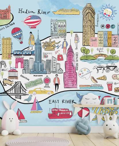 pastelli new york kuva tapetti