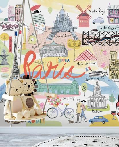 pastel paris illustration wallpaper pastel paris illustration wallpaper