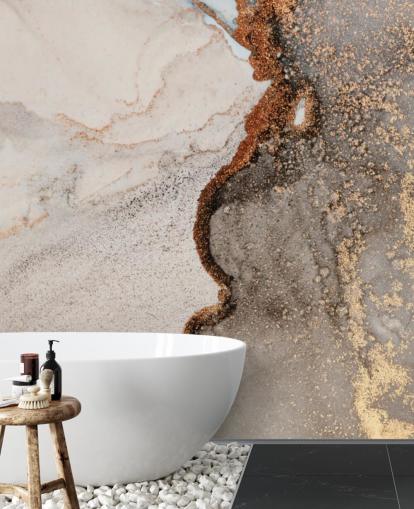 beige tilpasset marmor tapet veggmaleri kalt Glamour Geode for kjøkken, bad og stuer beige tilpasset marmor tapet veggmaleri kalt Glamour Geode for kjøkken, bad og stuer
