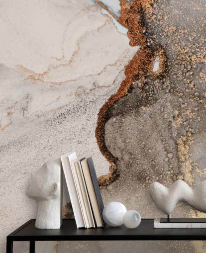 beige tilpasset marmor tapet veggmaleri kalt Glamour Geode for kjøkken, bad og stuer beige tilpasset marmor tapet veggmaleri kalt Glamour Geode for kjøkken, bad og stuer