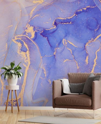 purple and gold watercolour wallpaper