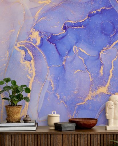 papel de parede aquarela roxo e dourado papel de parede aquarela roxo e dourado