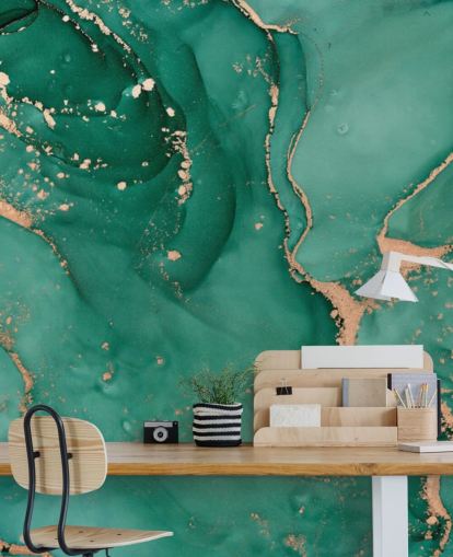 teal green marble effect wallpaper