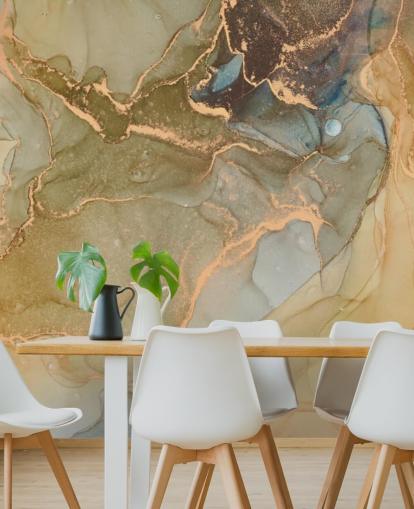neutral och guld tonas marmor tapeter