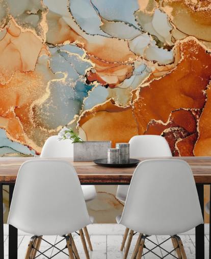 orange and gray marble effect wallpaper called Orange Watercolor for bedrooms, bathrooms and living rooms orange and gray marble effect wallpaper called Orange Watercolor for bedrooms, bathrooms and living rooms