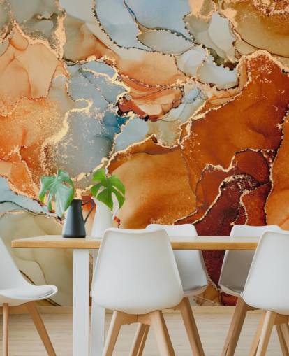 orange and grey marble effect wallpaper called Orange Watercolour for bedrooms, bathrooms and living rooms orange and grey marble effect wallpaper called Orange Watercolour for bedrooms, bathrooms and living rooms