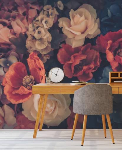 sepia tonet falske blomster tapet sepia tonet falske blomster tapet