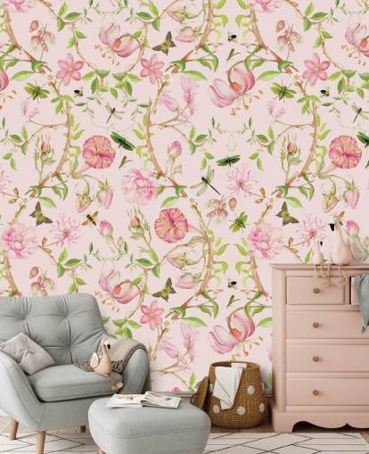 pink floral wallpaper pink floral wallpaper