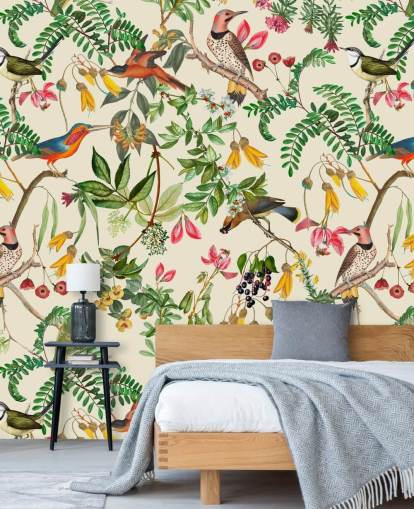 papier peint oiseaux colorés papier peint oiseaux colorés