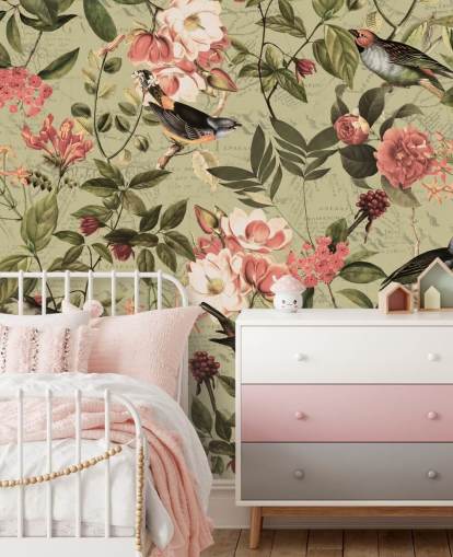 vogels en bloemen behang vogels en bloemen behang