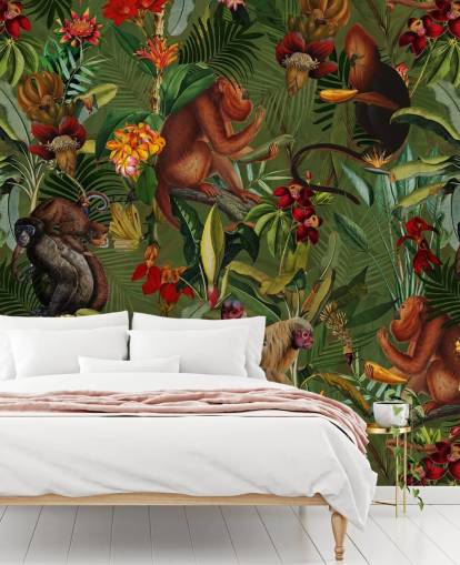 Fondos de monkies in a jungle