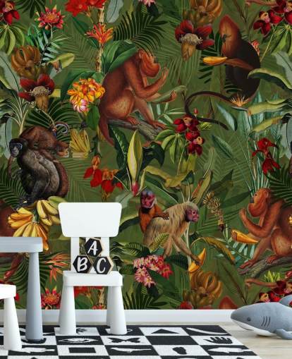 Fondos de monkies in a jungle