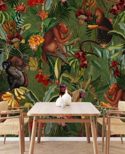 papel de parede monkies in a jungle papel de parede monkies in a jungle