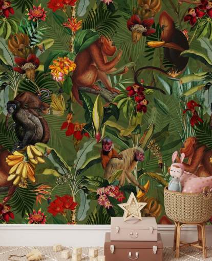 monkies in einem dschungel-Tapete