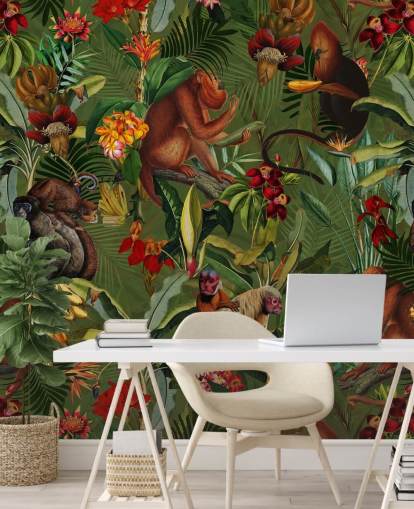 papel de parede monkies in a jungle papel de parede monkies in a jungle