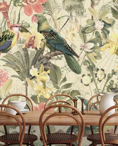 vogels en bloemen behang vogels en bloemen behang