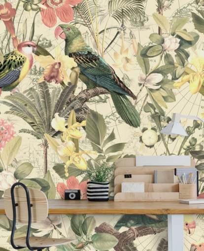 papier peint oiseaux et fleurs papier peint oiseaux et fleurs