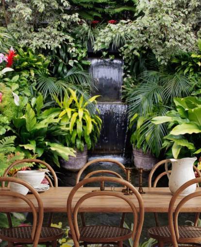 fondo de pantalla de agua y flores