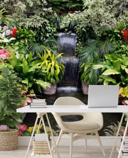 fondo de pantalla de agua y flores