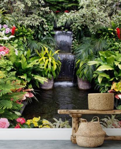 fond d'écran d'eau et de fleurs