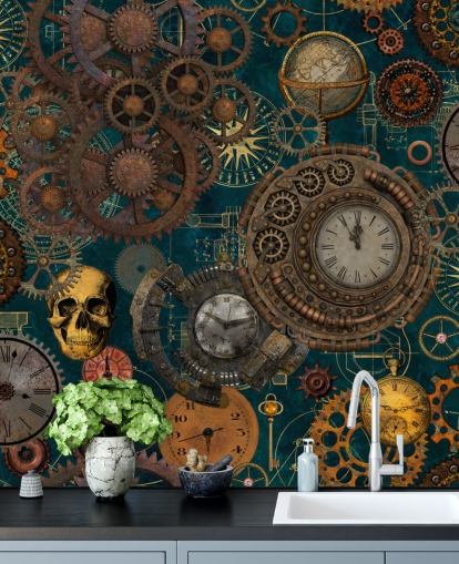 Fondos de old cogs and skulls