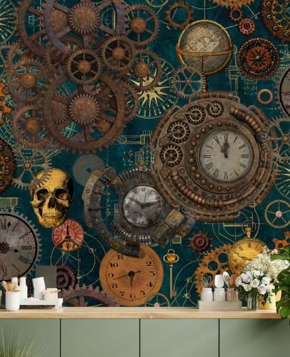 old cogs and skulls wallpaper old cogs and skulls wallpaper