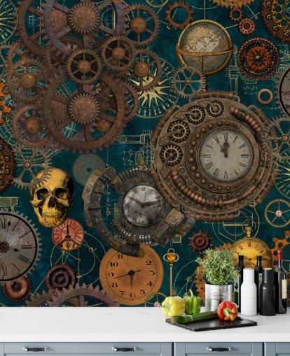 Fondos de old cogs and skulls