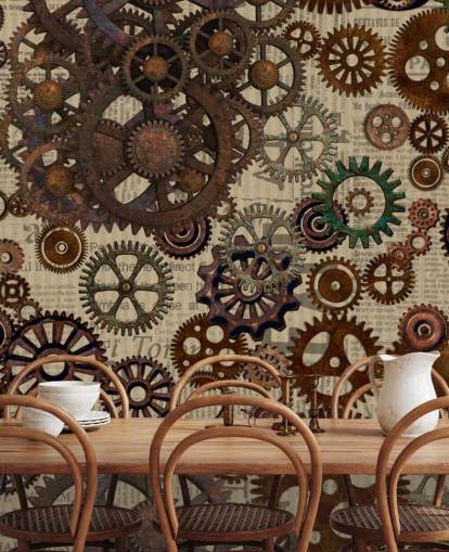 papier peint mural Brown Rusty Cogs appelé Rusty Steampunk Gears par Andrea Haase pour les chambres et les bureaux à domicile papier peint mural Brown Rusty Cogs appelé Rusty Steampunk Gears par Andrea Haase pour les chambres et les bureaux à domicile