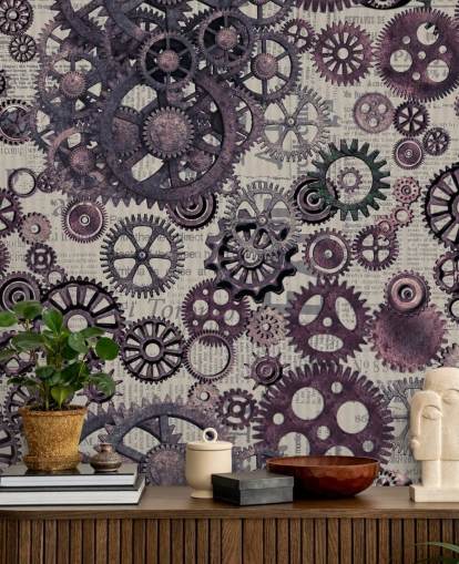 lilla tandhjul steampunk tapet