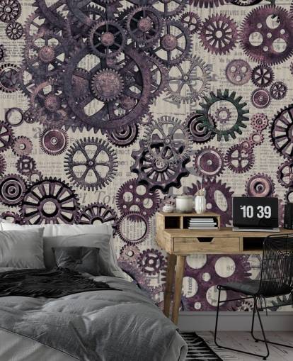 lilla tandhjul steampunk tapet
