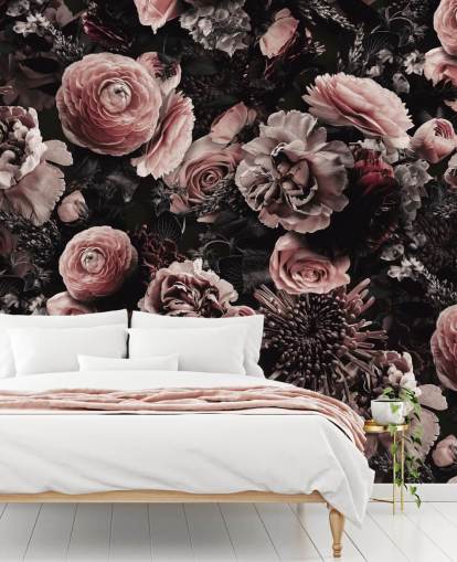 fondo de pantalla de flores rosa oscuro fondo de pantalla de flores rosa oscuro