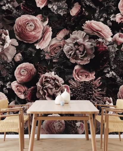 mørk rosa blomster tapet mørk rosa blomster tapet