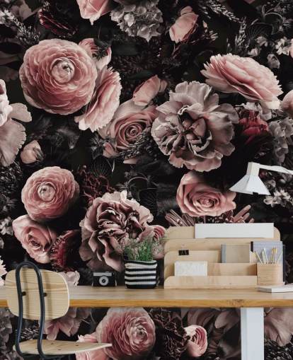 fondo de pantalla de flores rosa oscuro