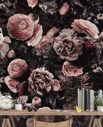 papier peint de fleurs rose foncé papier peint de fleurs rose foncé