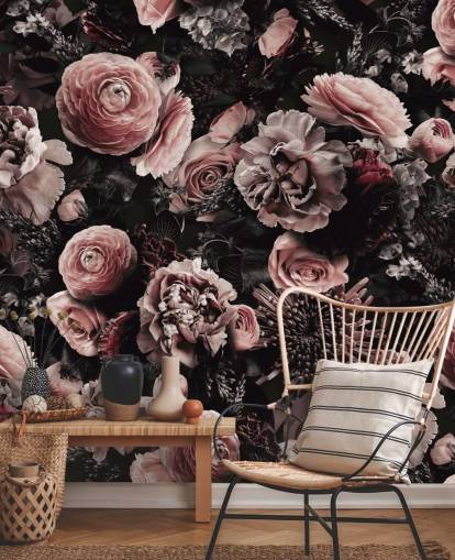 fondo de pantalla de flores rosa oscuro