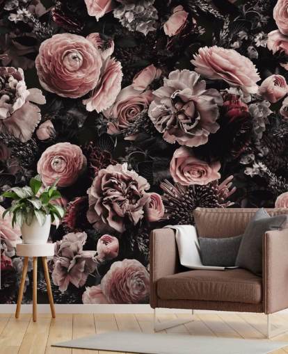 fondo de pantalla de flores rosa oscuro