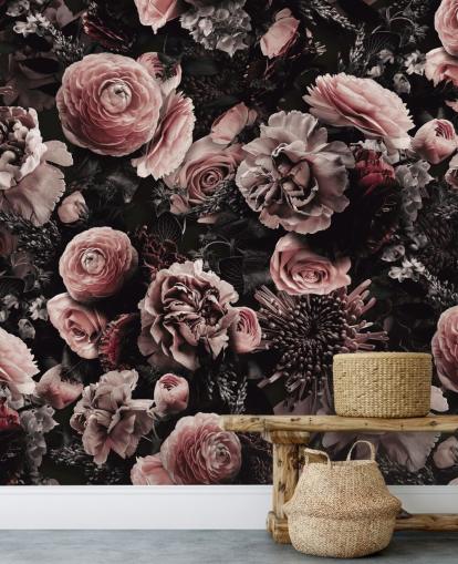 dark pink flowers wallpaper