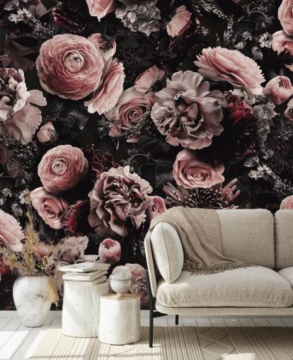 fondo de pantalla de flores rosa oscuro