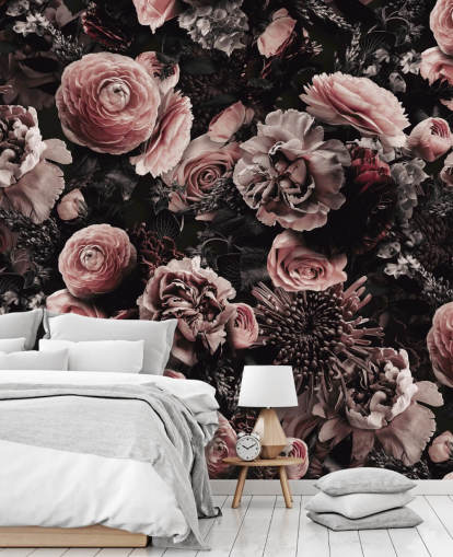 dark pink flowers wallpaper