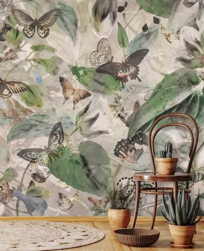 Fondos de mariposas y hojas