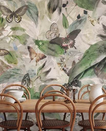 papier peint papillons et feuilles papier peint papillons et feuilles